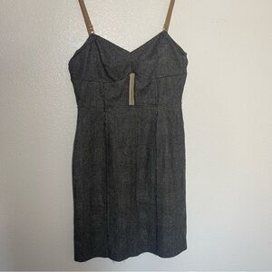 DOLCE & GABBANA | Wool Silk Tweed Fitted Adjustable Dress Italy Size 40 Small